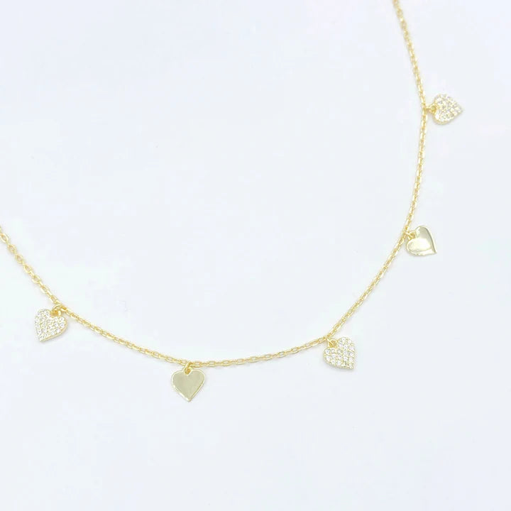 Necklace - Heart Drop Gold