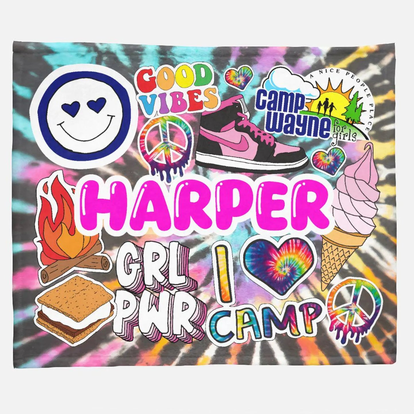 Sticker Style Favorite Things Blanket