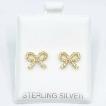 Earrings - Sparkle Bow Studs