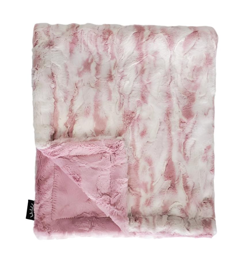 Minky Blanket Marble Woodrose