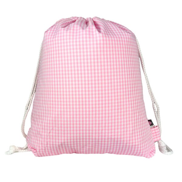 Pink Gingham Sling Knapsack