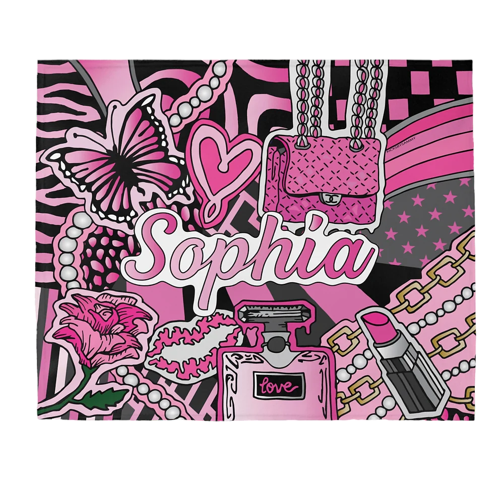Graffiti Pretty in Pink Blanket