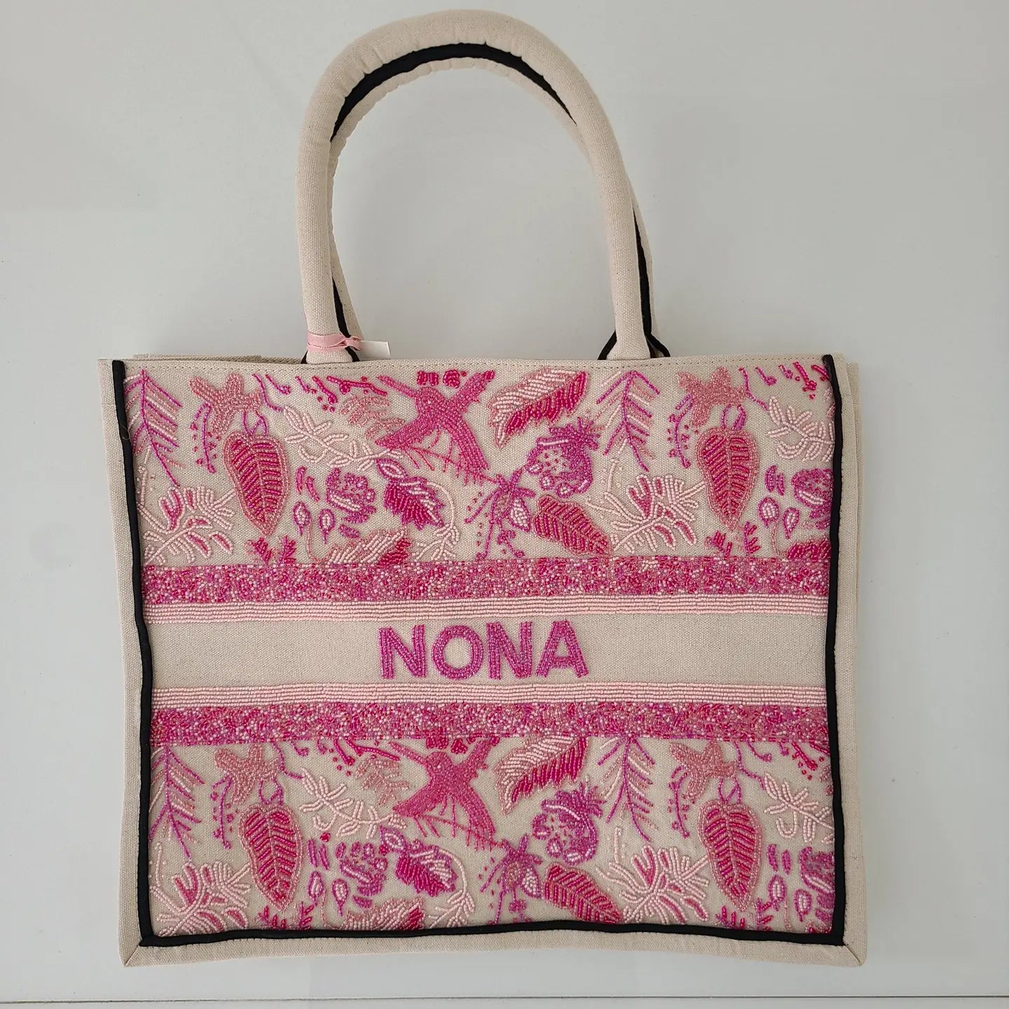 Beaded Tote - Pretty in Pink