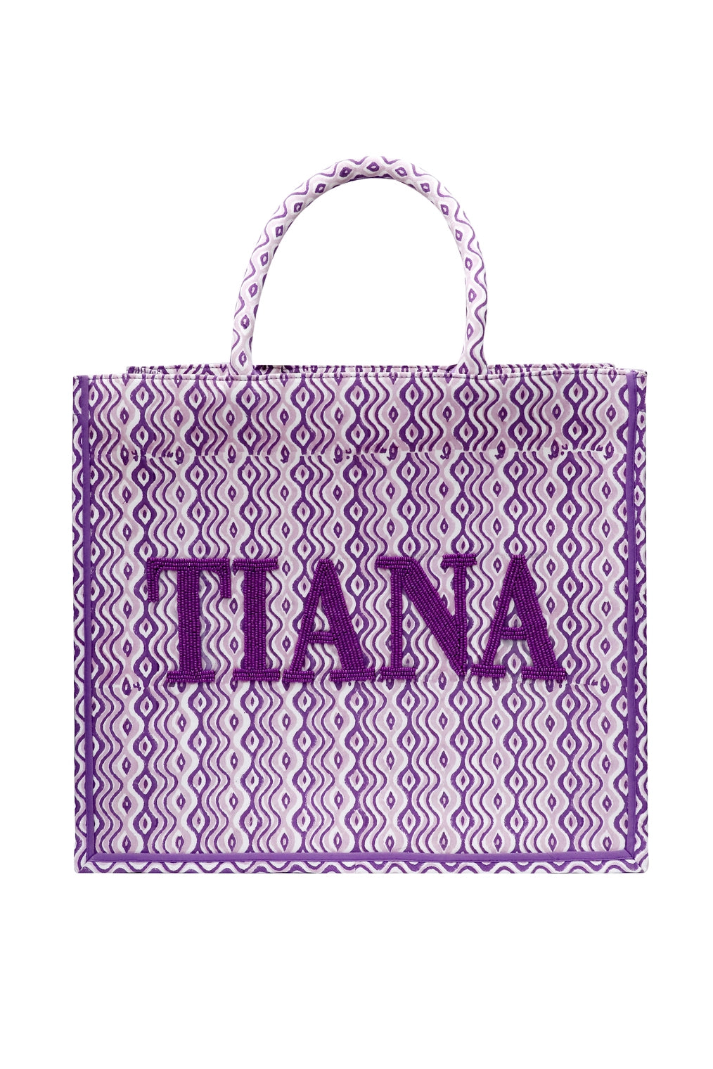 Beaded Tote - Purple Wave