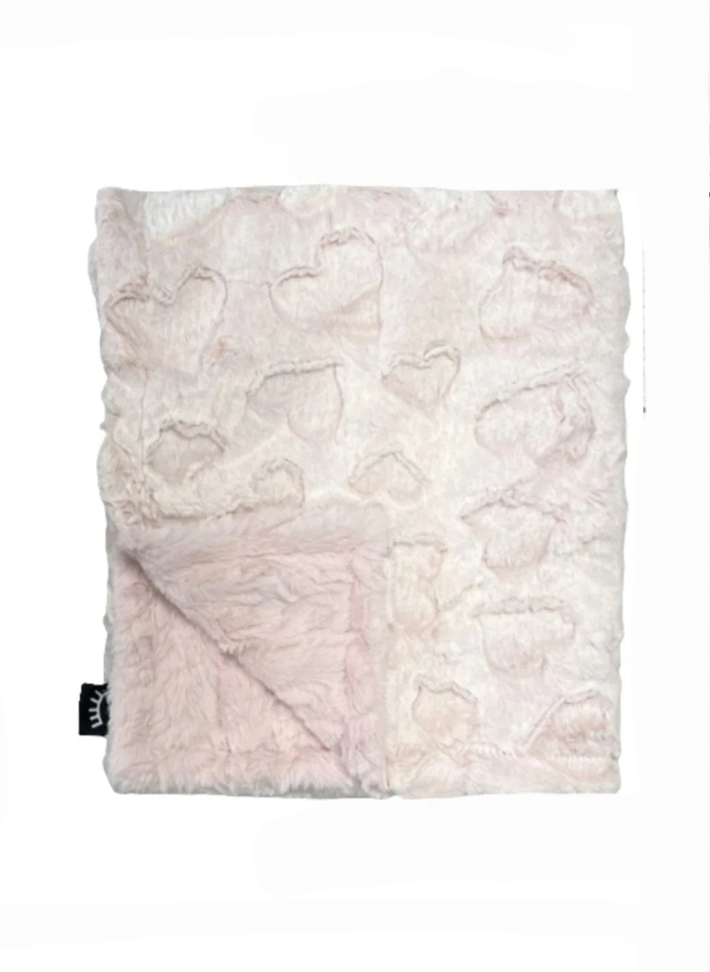 Minky Blanket Frosted Hearts Mauve