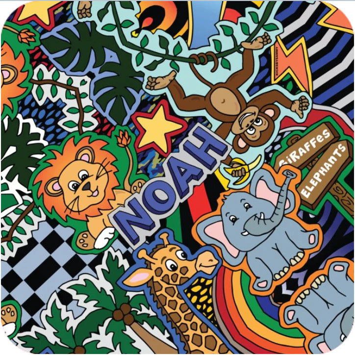 Graffiti Safari Hooded Towel