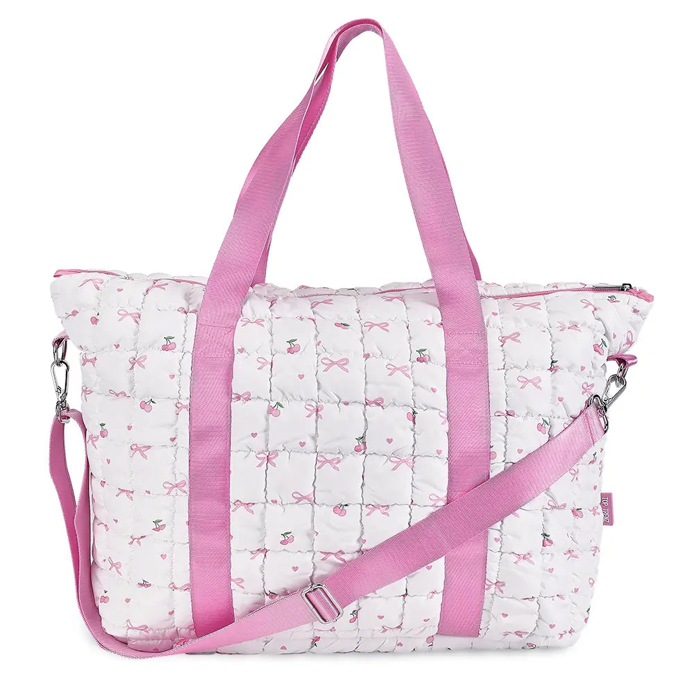 Puffer Weekender - Scrunchie Cherry & Bow