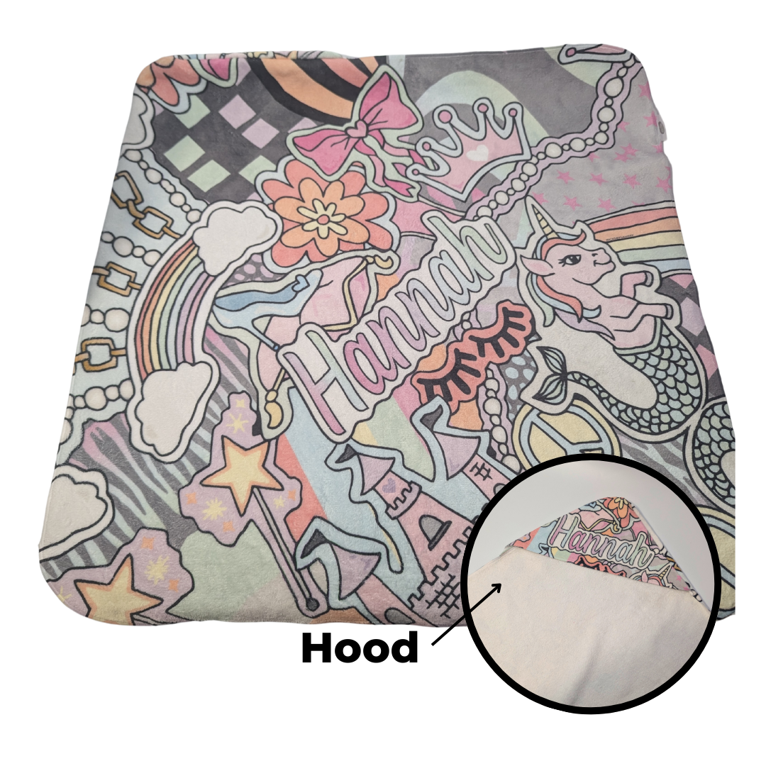 Graffiti Fairytale Hooded Towel