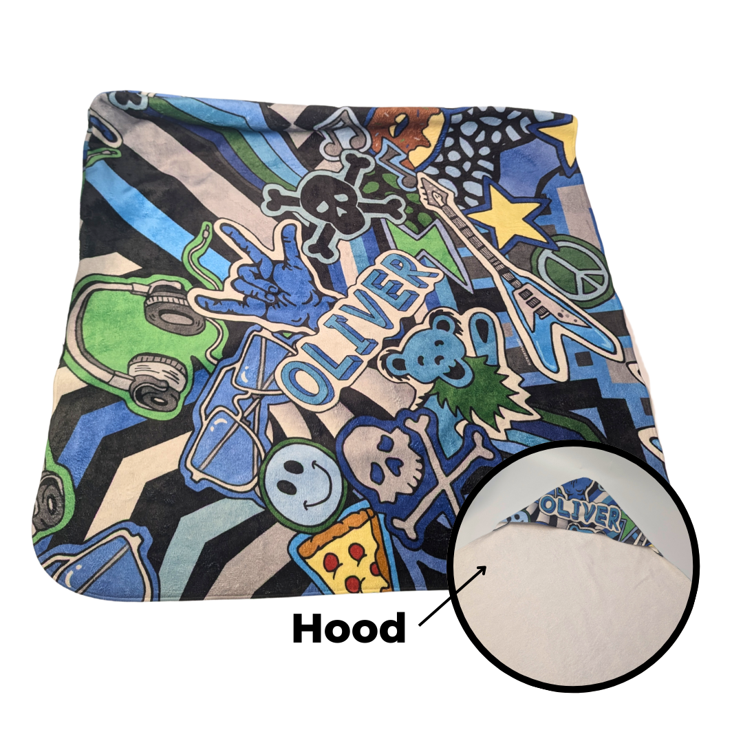 Graffiti Rockstar Hooded Towel