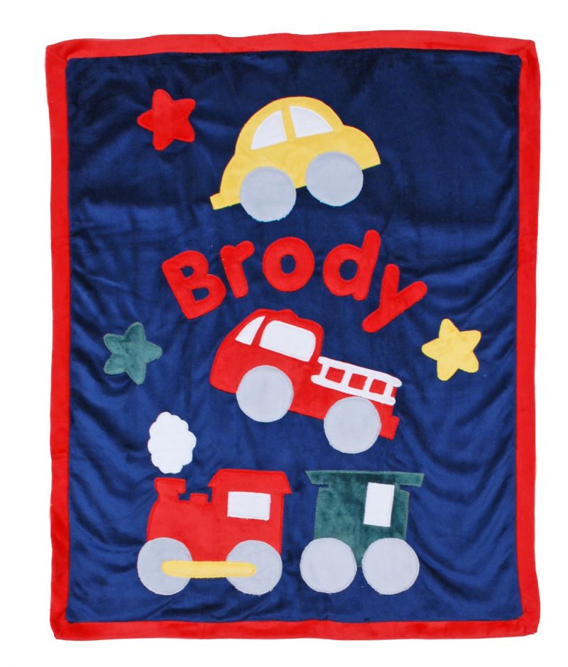 Transportation Plush Minky Blanket
