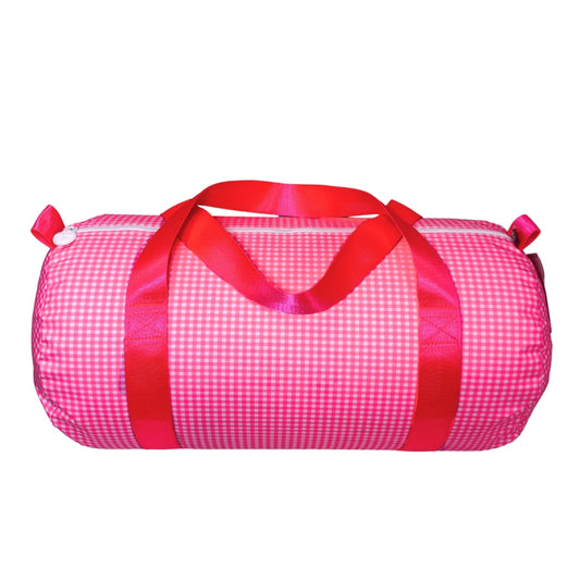 Water Resistant Medium Duffle Bag - Flamingo Gingham