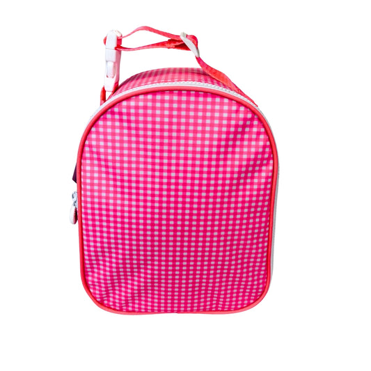 Water Resistant Gumdrop Lunch Bag - Flamingo Gingham
