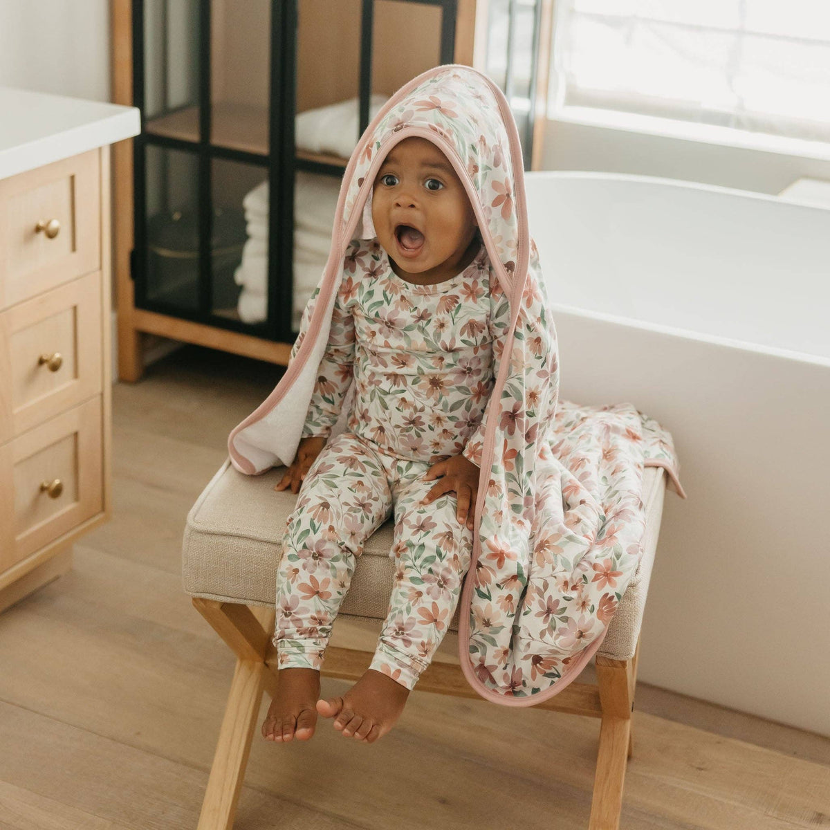 Baby Knit Hooded Towel - Natalie