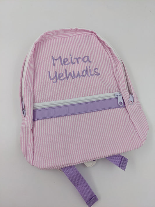 Princess Seersucker Knapsack Small