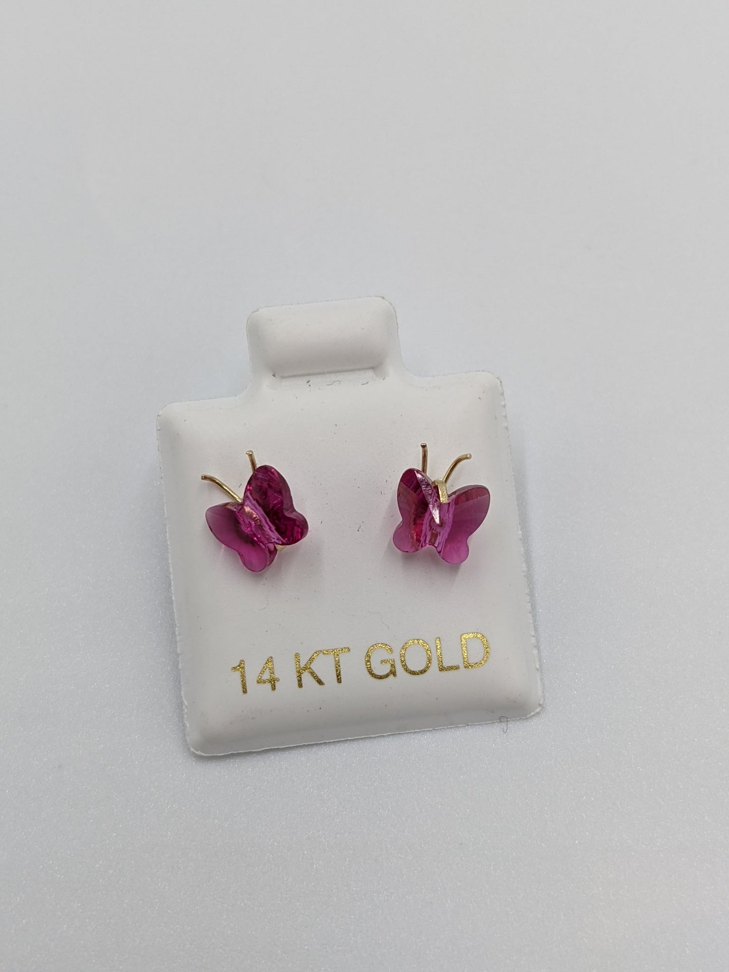 Butterfly Earrings Magenta