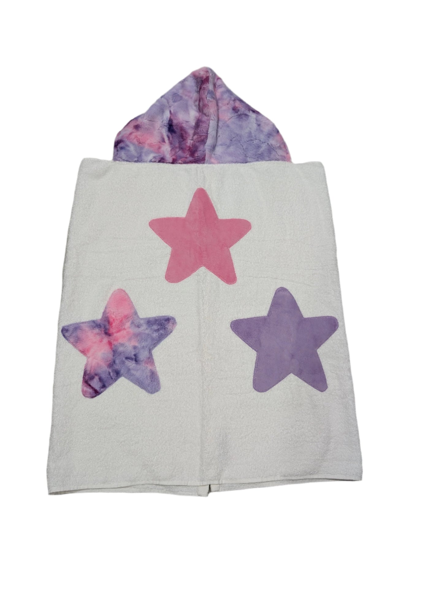 *Stock* Boogie Baby Hooded Towel - Pink/Purple Stars