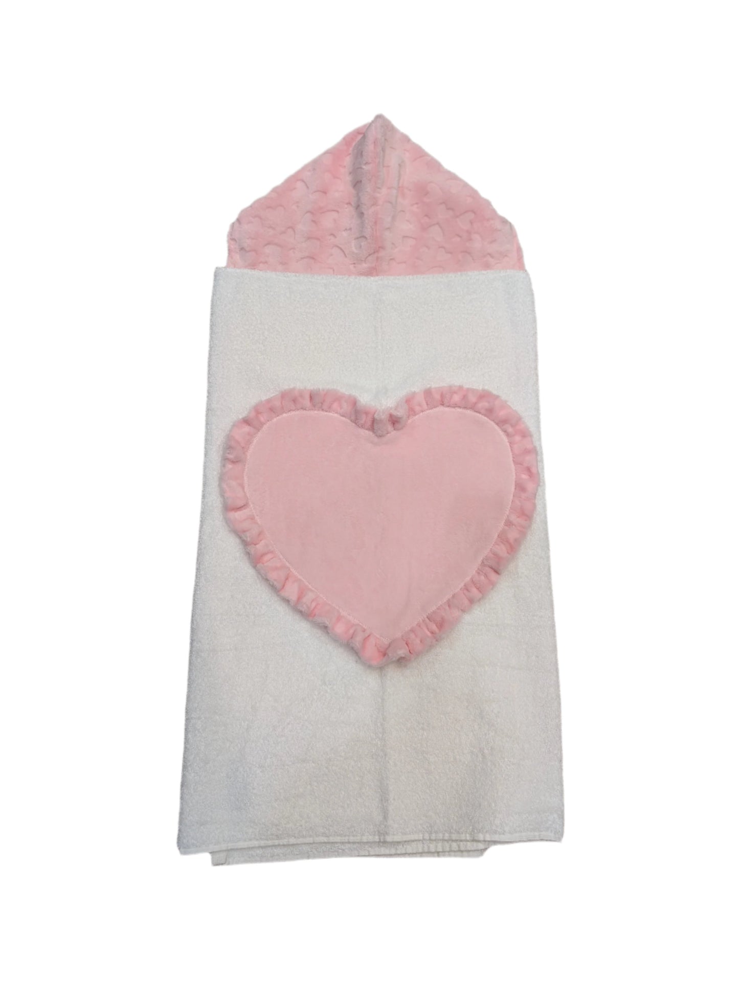 *Stock* Boogie Baby Hooded Towel - Pink Heart