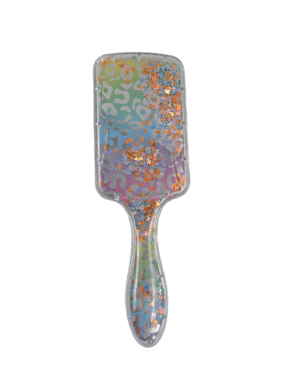 Glitter Hair Brush - Leopard