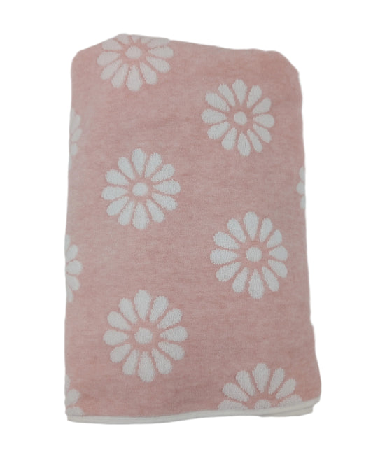 Hooded Towel - Light Pink Daisy