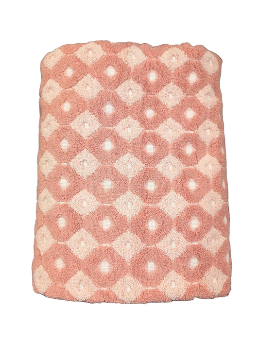 Hooded Towel - Patterned Pink