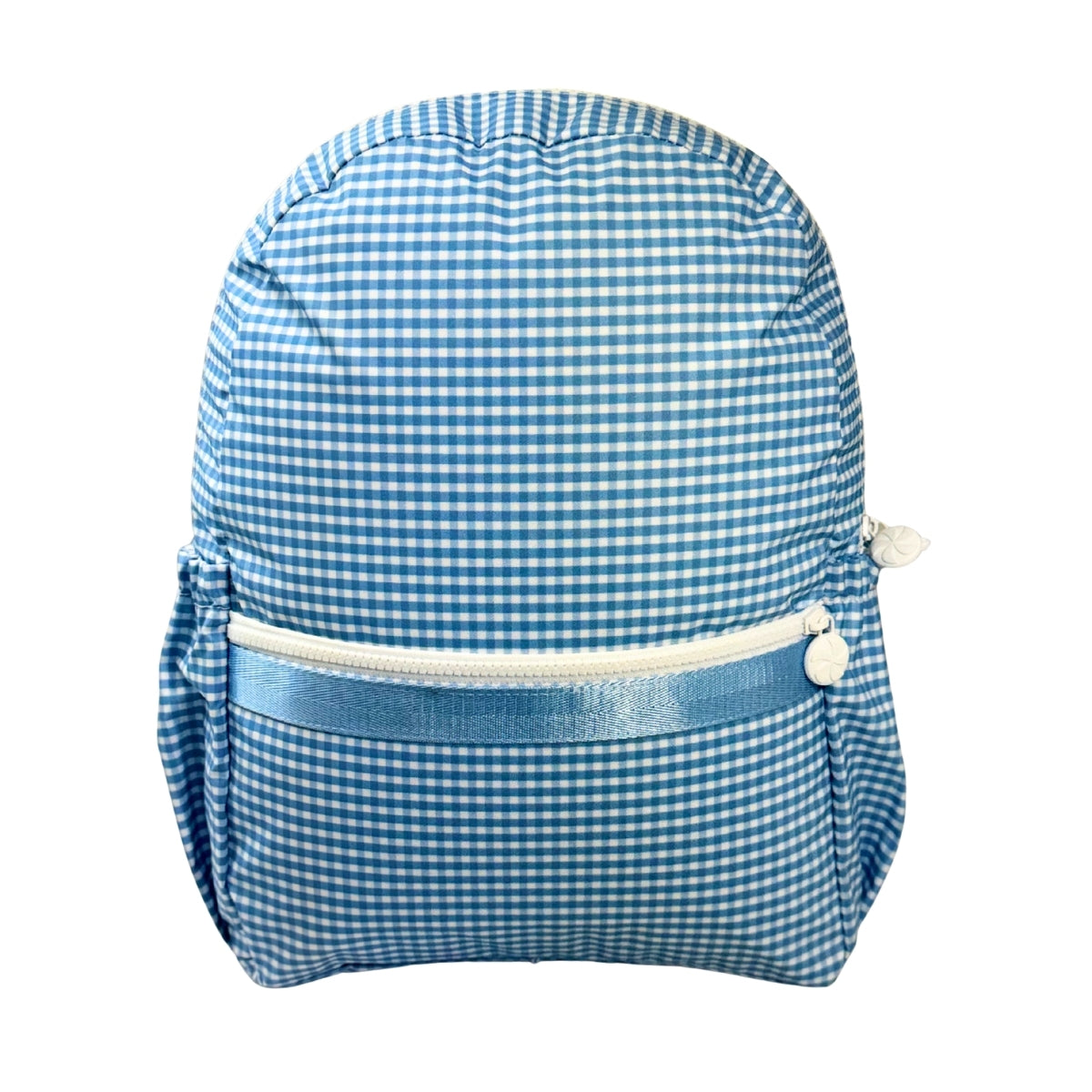 Water Resistant Knapsack Medium - Blue Gingham