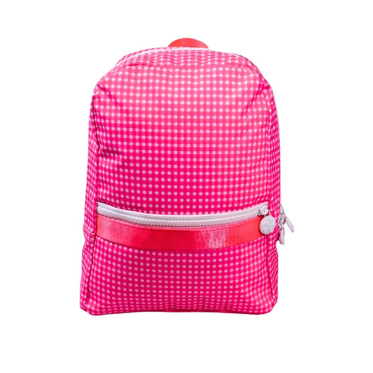 Water Resistant Knapsack Small - Flamingo Gingham