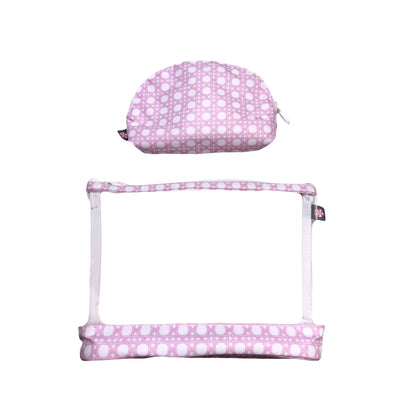 Water Resistant Jet-Set Cosmetic Case - Pink Bungalow