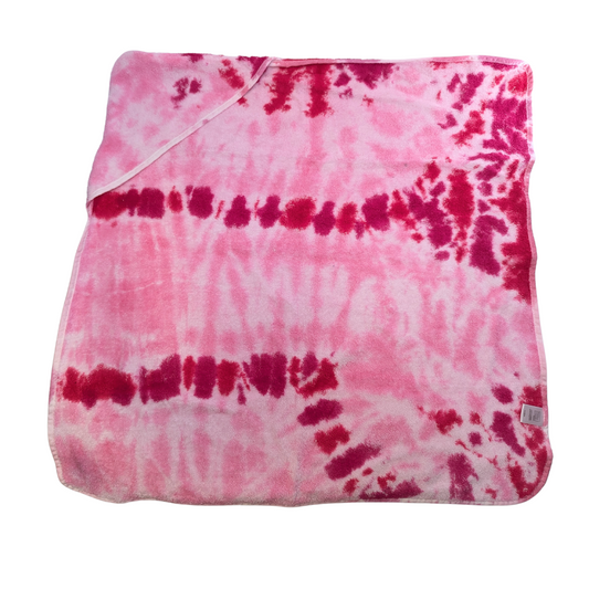 Hooded Baby Towel - Tie Dye Pink