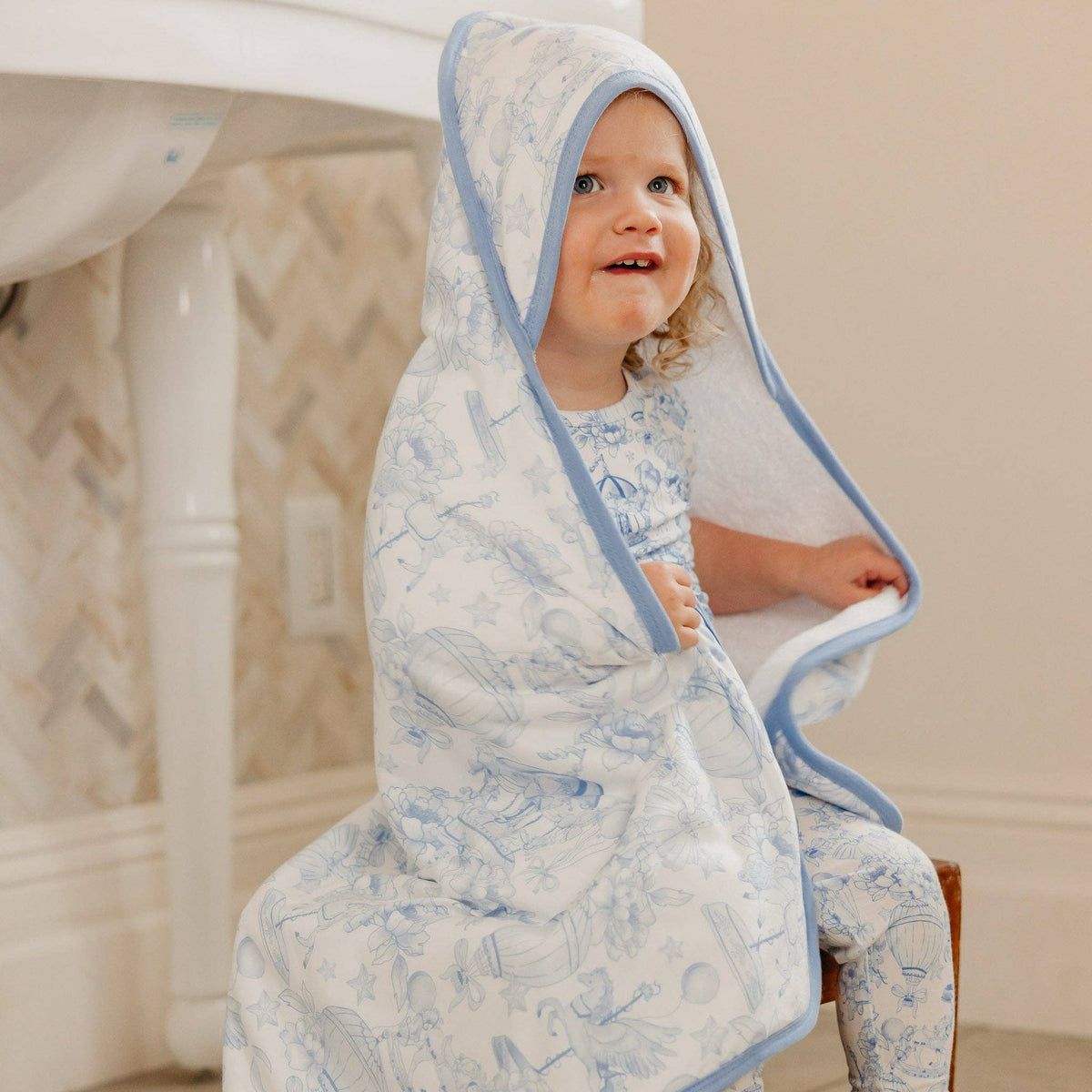 Baby Knit Hooded Towel - Vintage Carnival