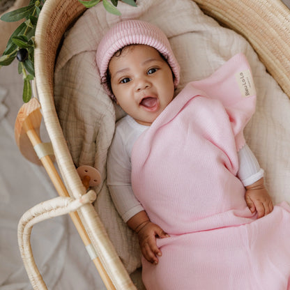 Knit Blanket + Hat Boxed Gift Set - Pink