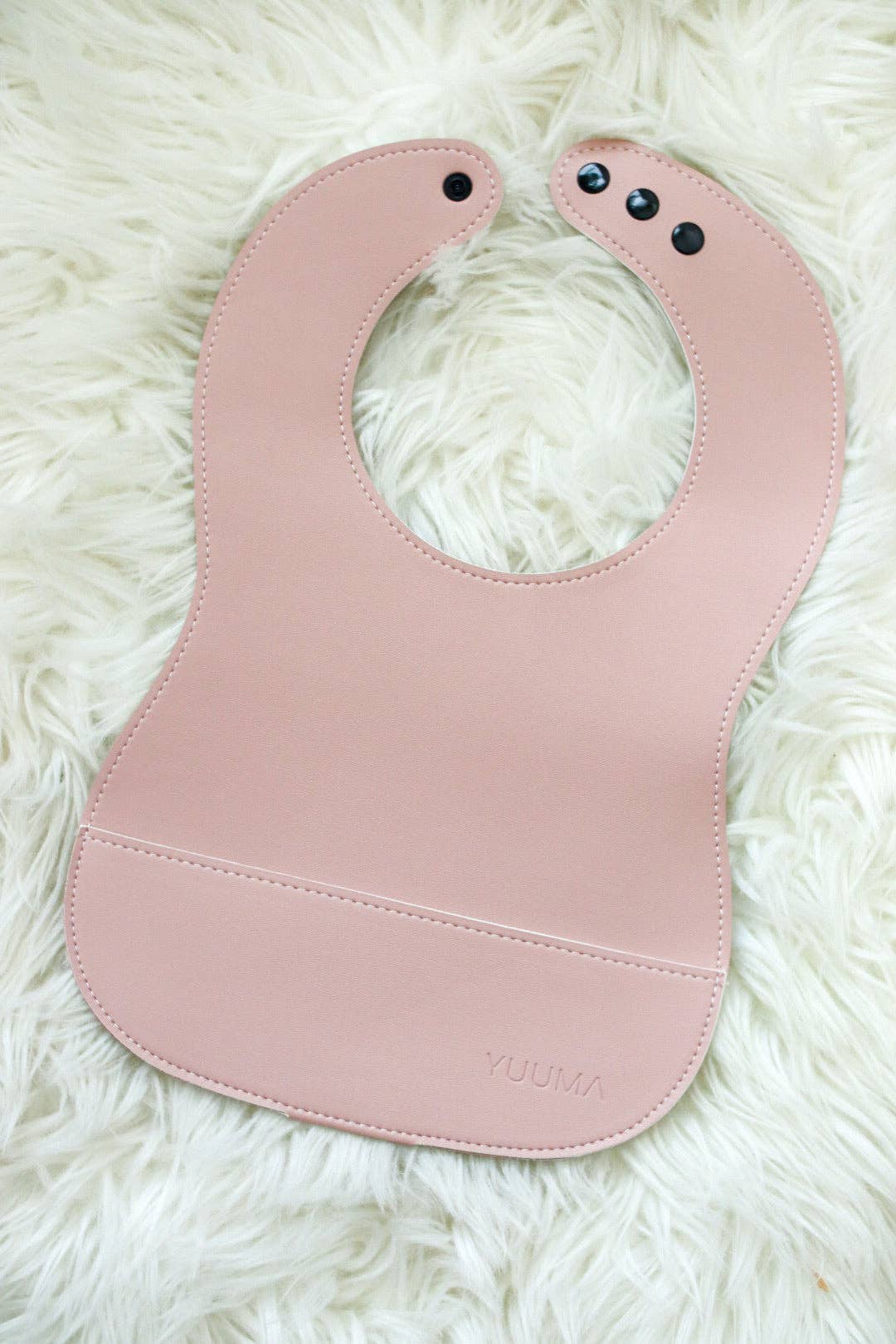 Vegan Leather Bib: Dusty Rose