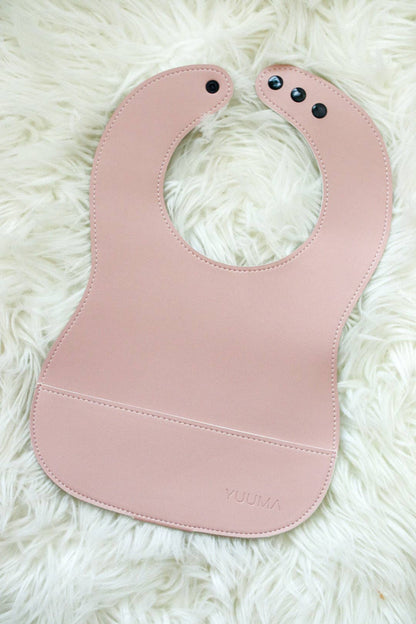 Vegan Leather Bib: Dusty Rose