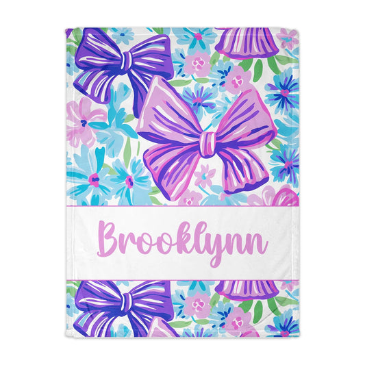 Purple Bow Blanket