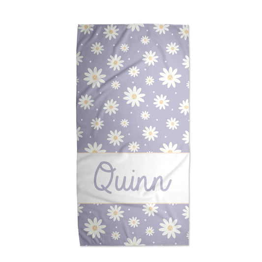 Beach Towel Daisy Purple