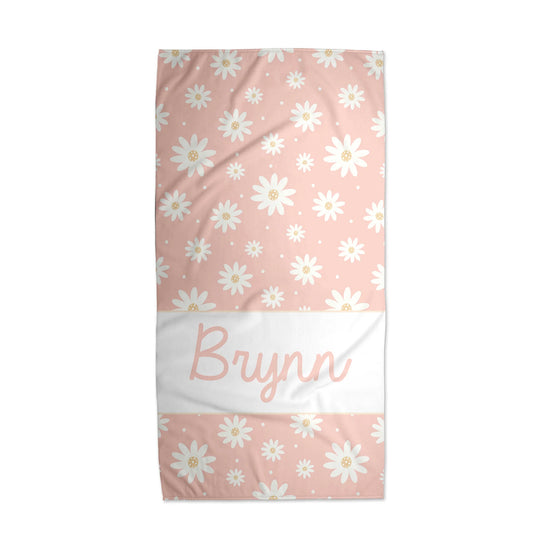 Beach Towel Daisy Pink