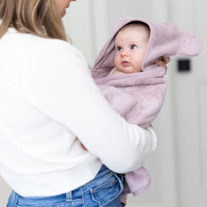 Hooded Baby Towel + Mitt Bath Set - Orchid