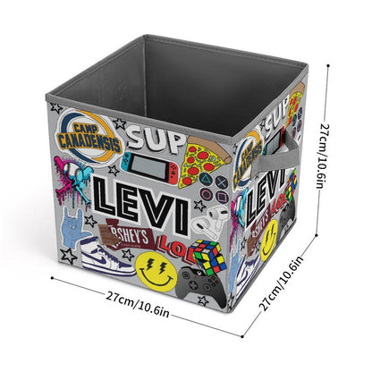 Sticker Style Square Bin - Gamer