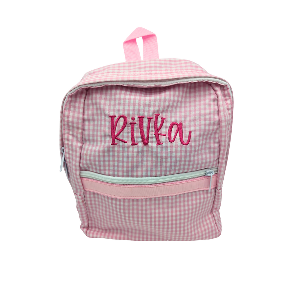 Pink Gingham Knapsack Small – Perfect Dimples Boutique