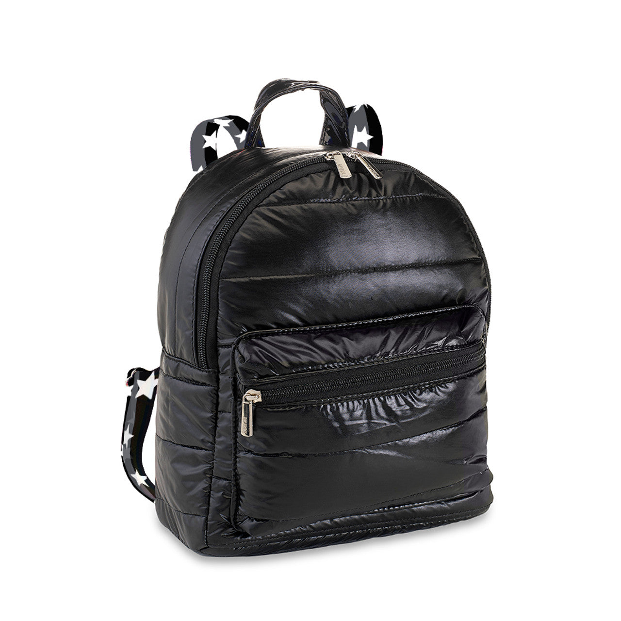 Puffer Mini Knapsack -Black/Grey Split Star Straps