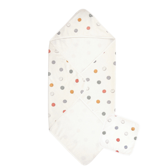 Hooded Baby Towel Gift Set -Smileys
