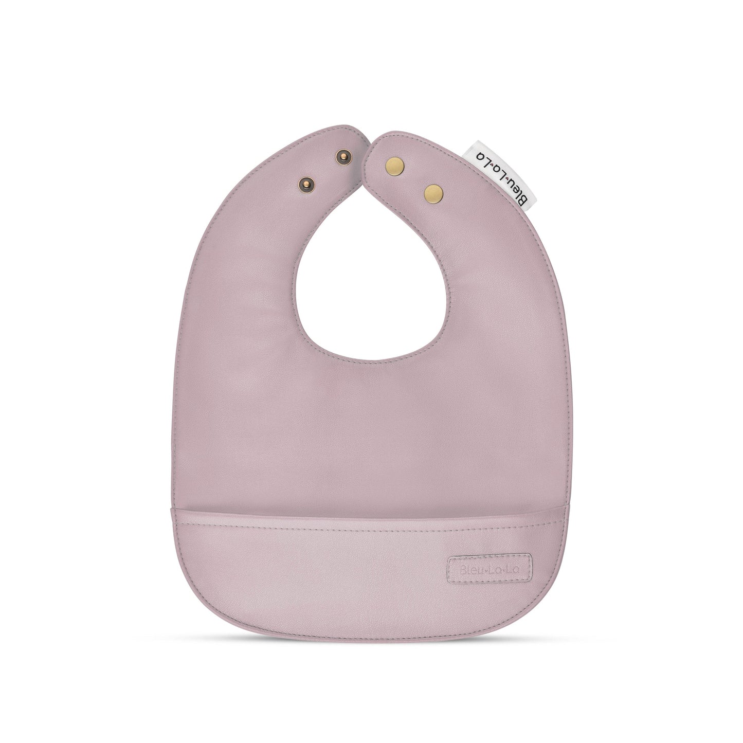 Vegan Leather Easy Clean Bib - Mauve