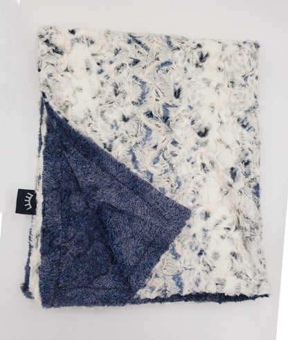 Minky Blanket Owl - Navy