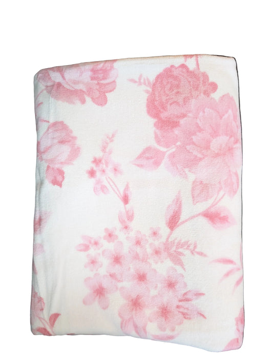 Hooded Towel - Pink Toile