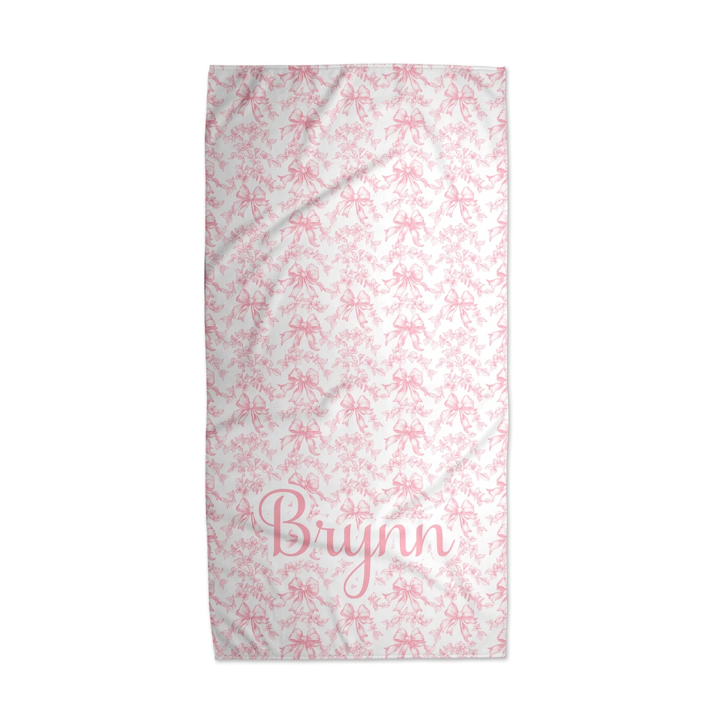 Beach Towel Pink Toile