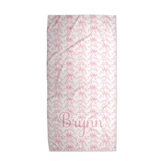 Beach Towel Pink Toile