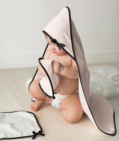 Hooded Baby Towel Gift Set - Bows
