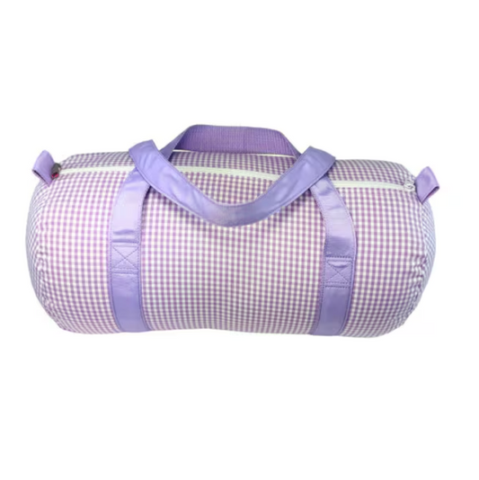 Medium Duffle Bag - Lilac Gingham