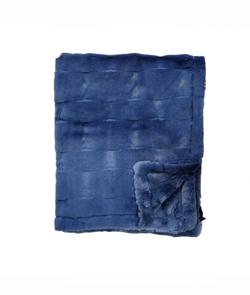Minky Blanket Marbella Denim