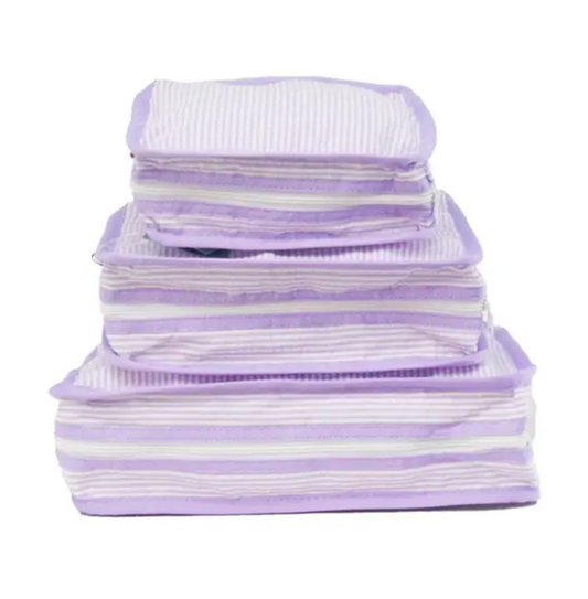 Packing Cubes - Lilac Seersucker