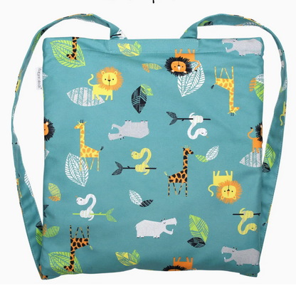 Towel Backpack - Green Zoo